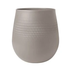 Villeroy & Boch Vase Manufacture Collier 23 Cm In Taupe